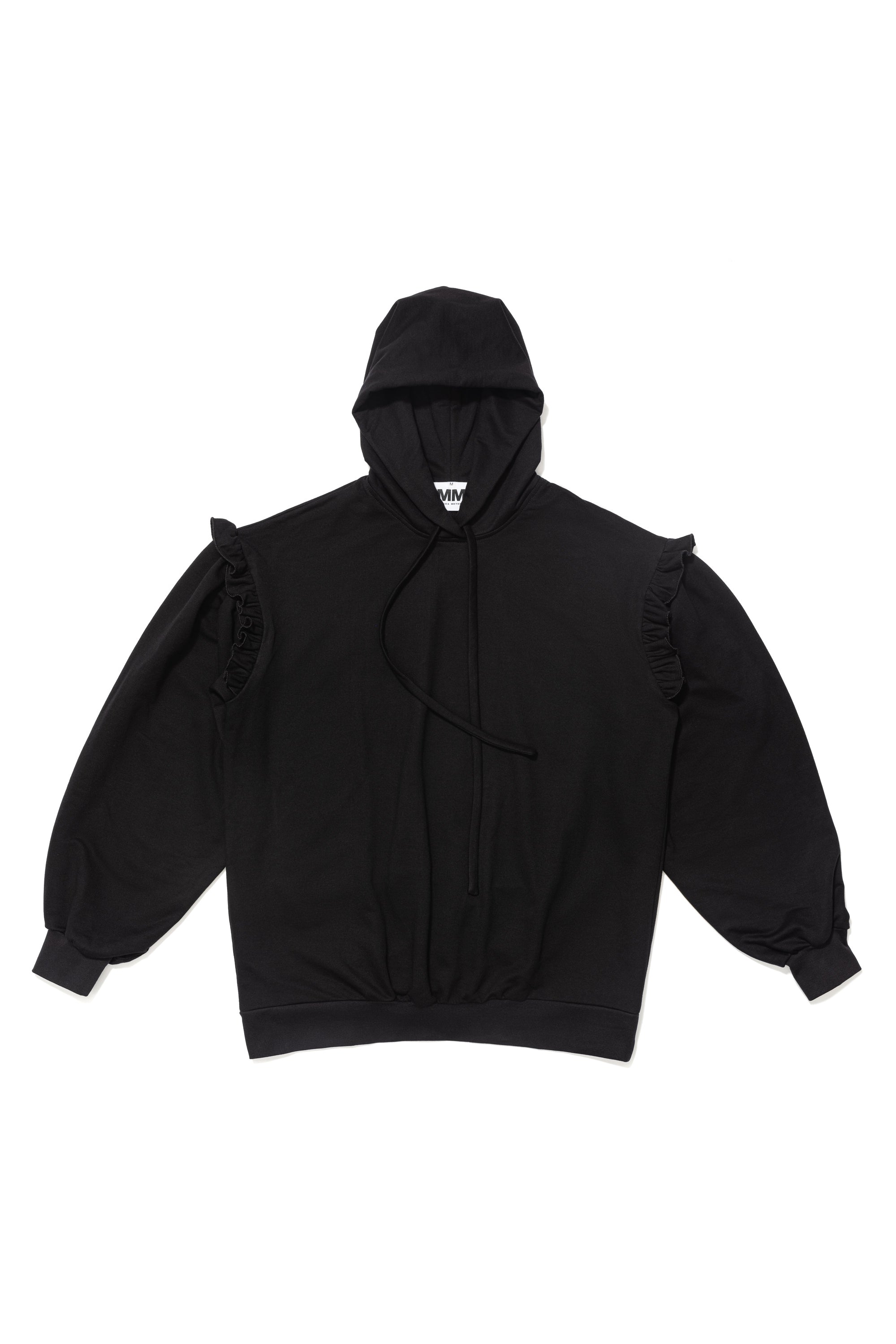 RUFFLE HOODIE_black