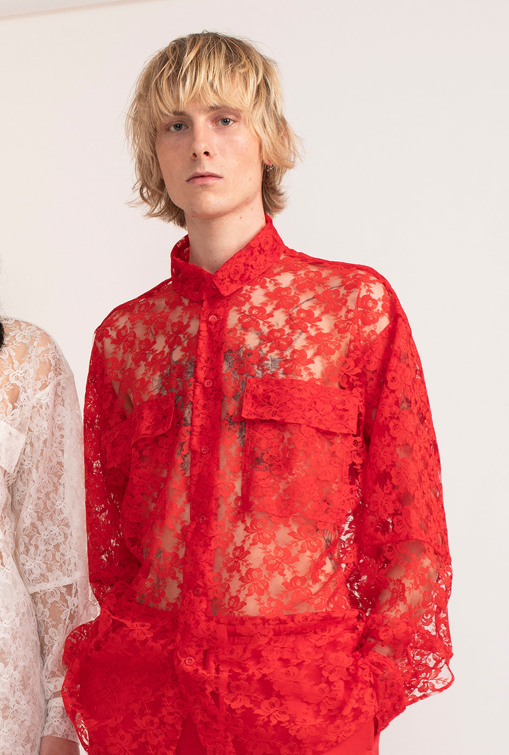 LACE SHIRT_red [unisex]
