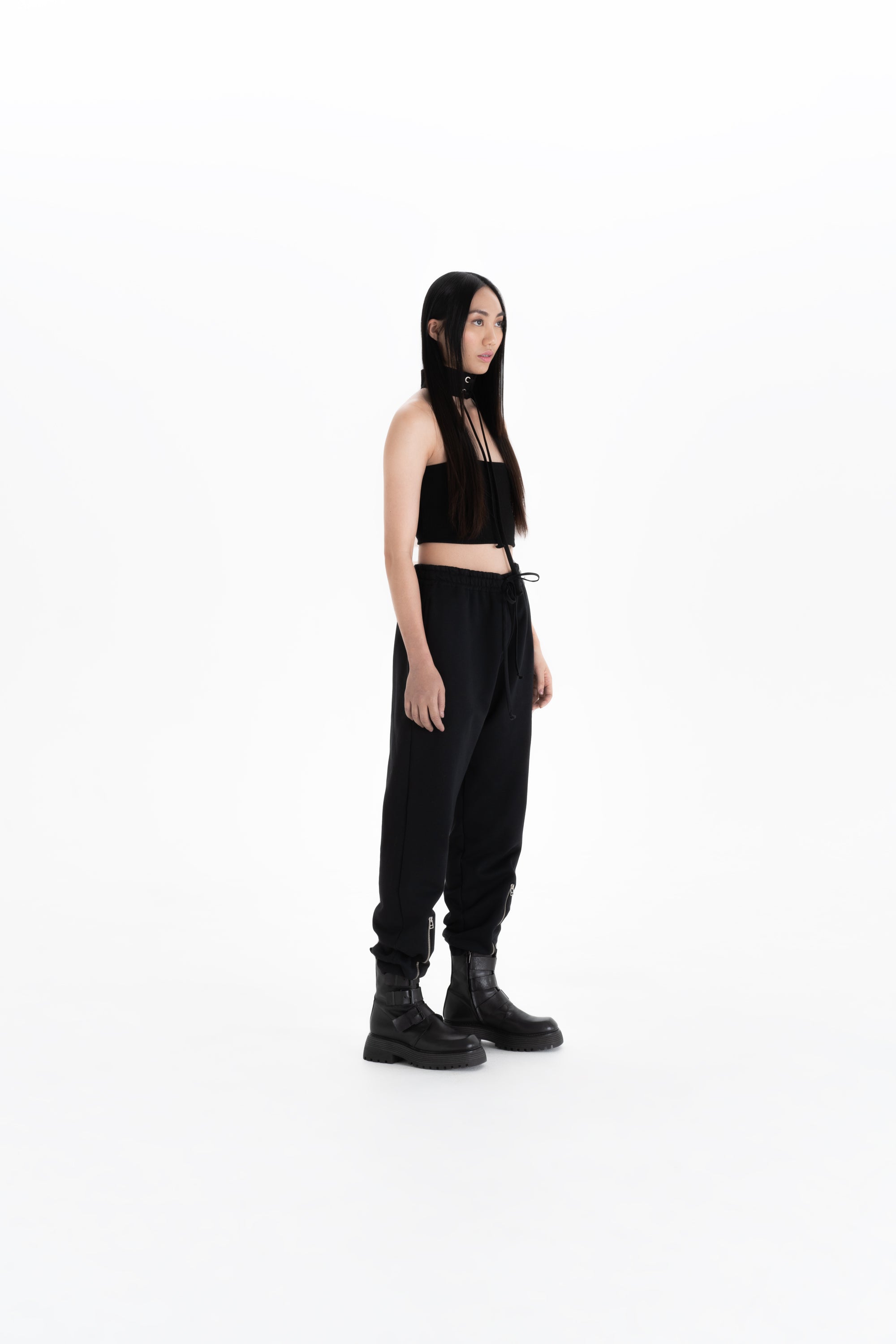 ZIPPER SWEATPANTS_black (-70%)