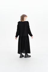 RUFFLE DRESS_black
