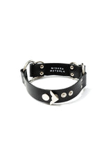Loop Leather Choker [black-silver]